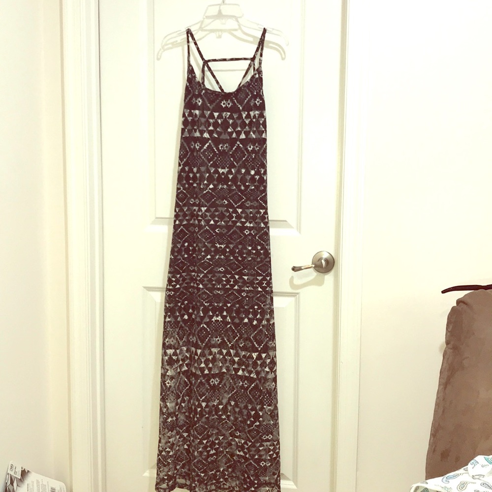 Black, white and grey dress